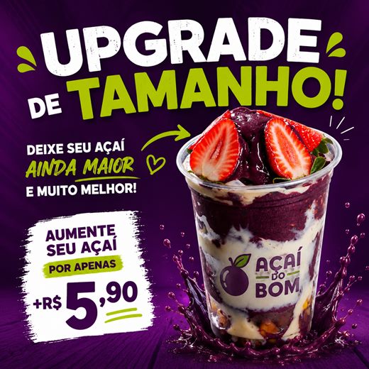 Upgrade de tamanho do a&ccedil;a&iacute;